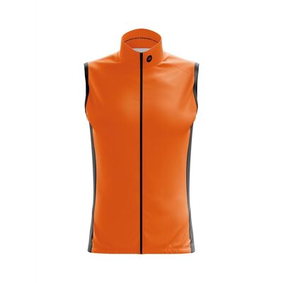 Mens Plain Orange Gilet   0