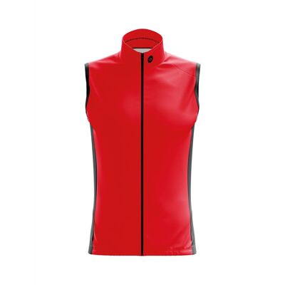 Mens Plain Red Gilet   0