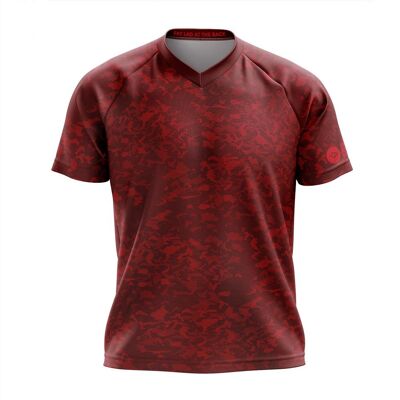 Jersey MTB rojo camuflaje para hombre