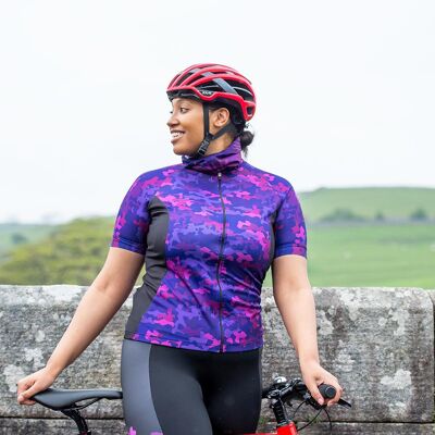 Maglia MC mimetica donna viola