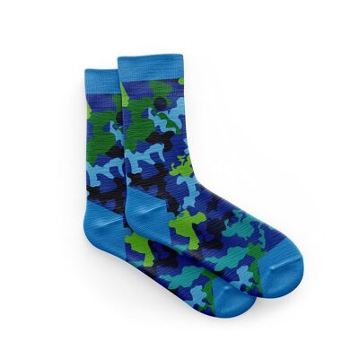Camo Blue Sock  L