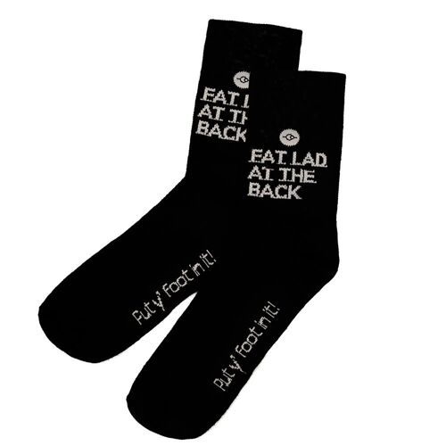 Put Y' Foot In It Black Cycling Socks  M