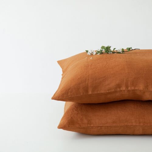 Almond Linen Pillowcase