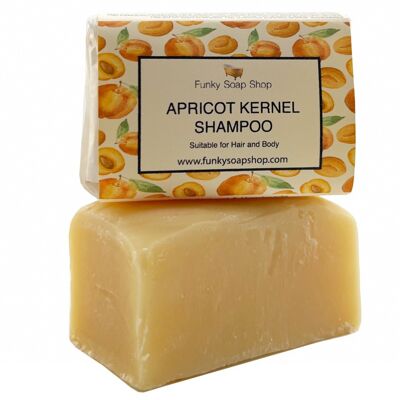 Festes Aprikosenkern-Shampoo, natürlich und handgefertigt, ca. 30g/65g