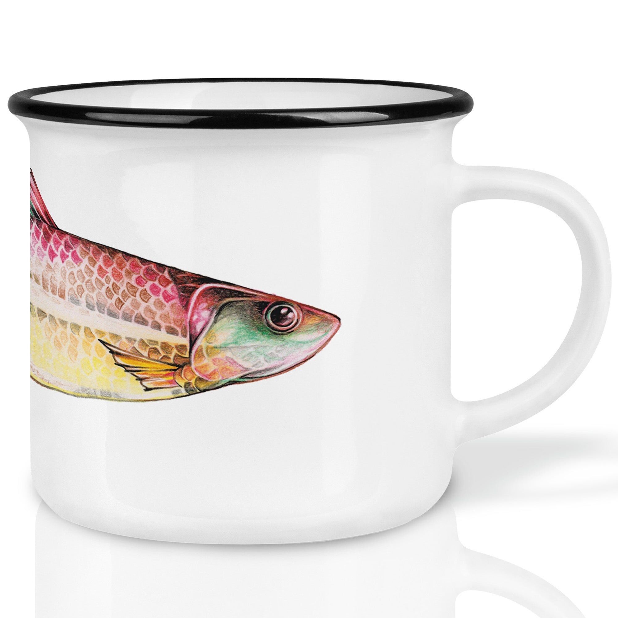 Keramiktasse – Buntfisch 1 (Rubin)