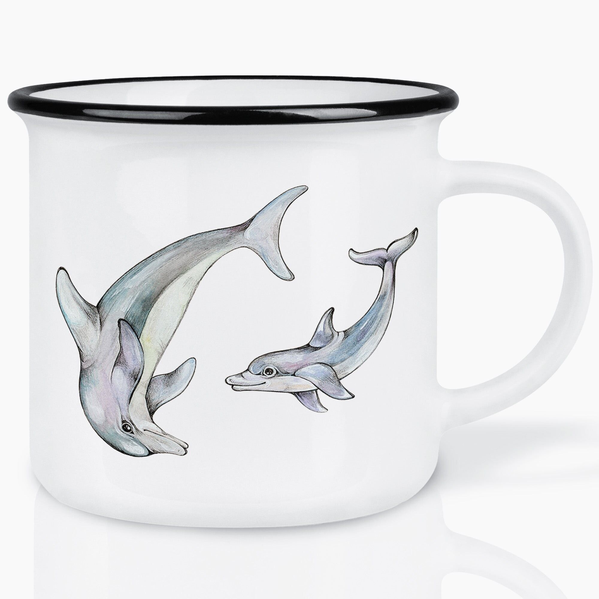Keramiktasse – Delfine