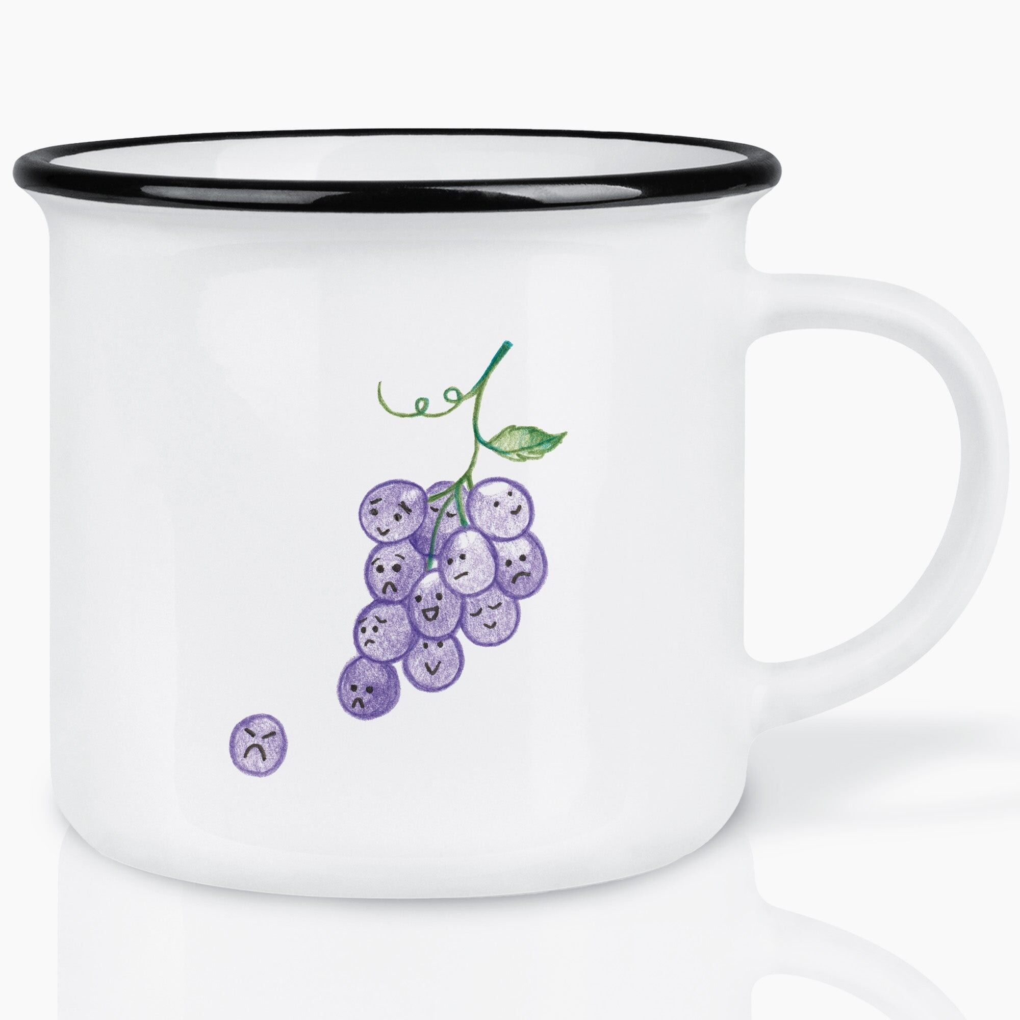 Keramiktasse – Weintrauben