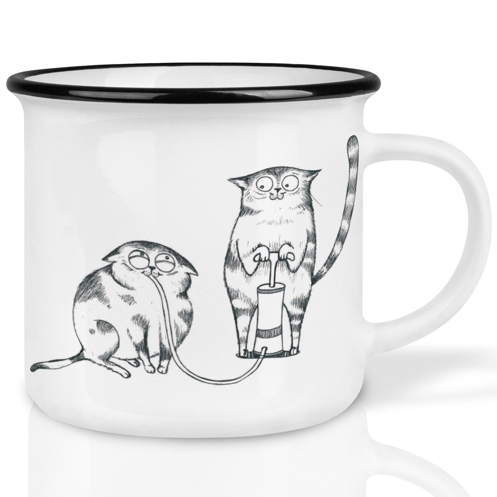 Keramiktasse – Heliumkatzen