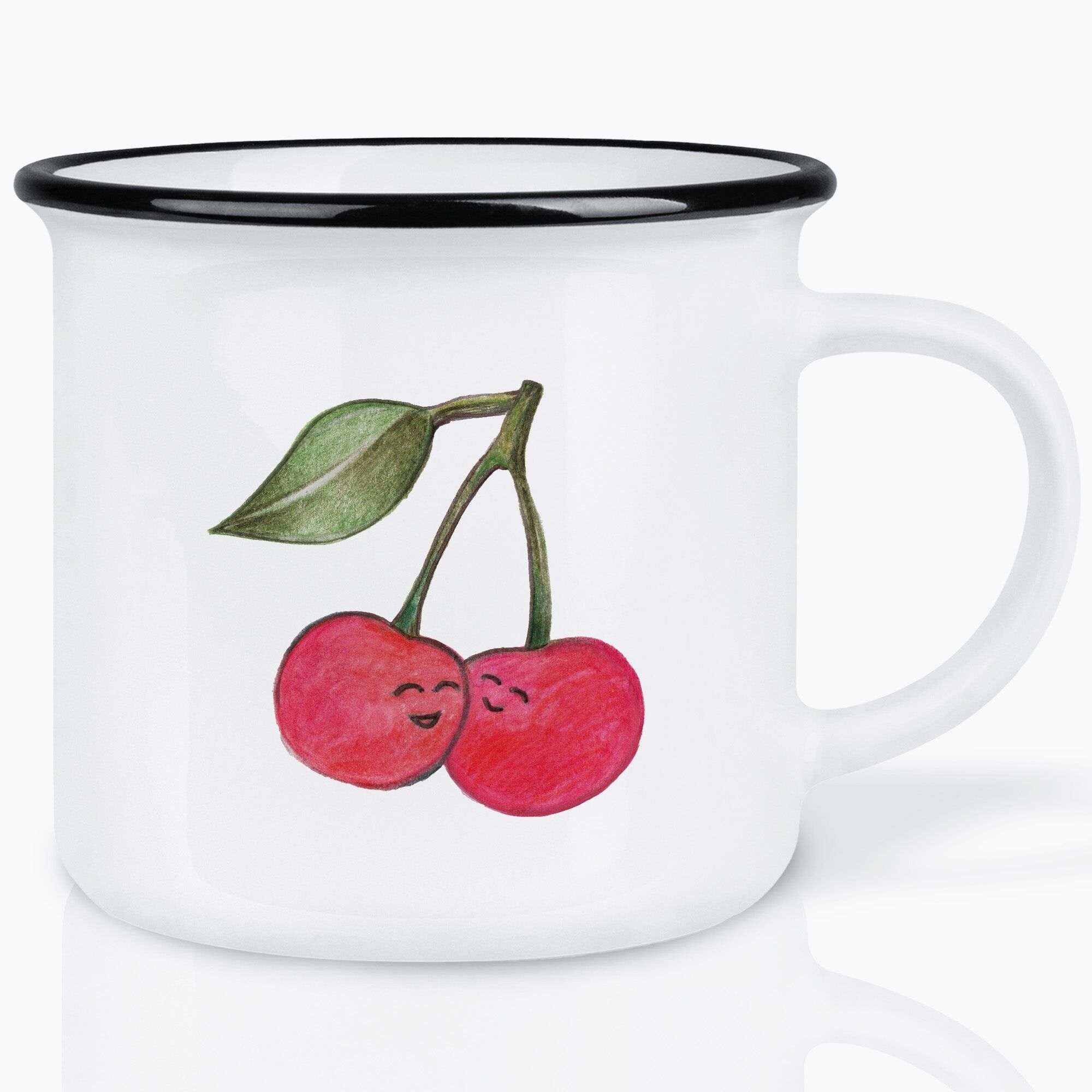 Keramiktasse – Kirschen