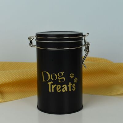 Schwarzes Bonbonglas "Dog Treats"