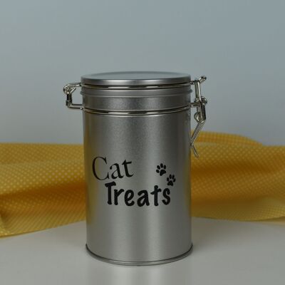Cat Treats Gray Candy Jar