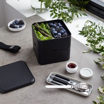 MB Square - Noir Onyx - Lunch box 2 compartiments - Made in France - 1,7L 9