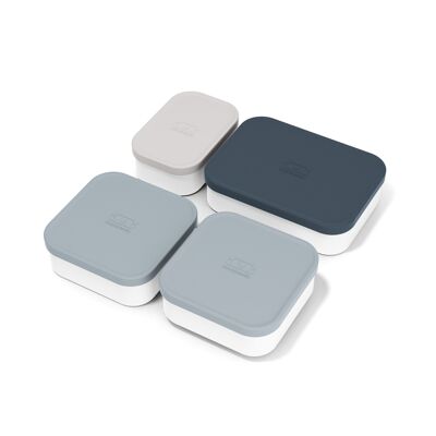 MB Extra - White and Gray - Compartment boxes for monbento lunch box