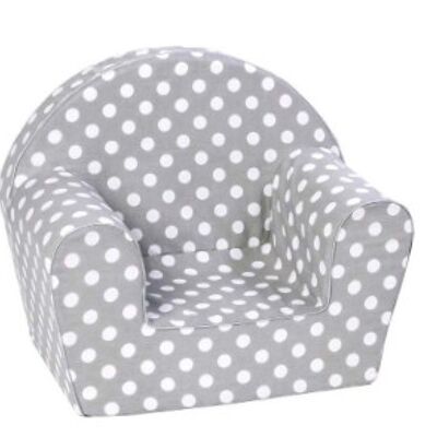Club armchair - Gray white dots