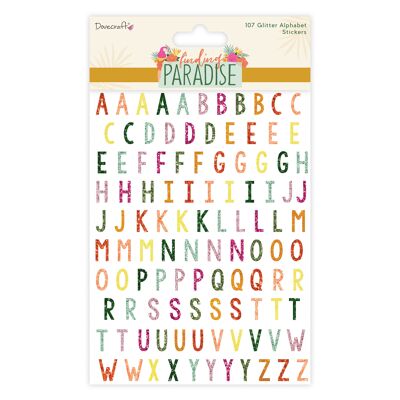 Dovecraft Finding Paradise Glitter Alphabet Stickers