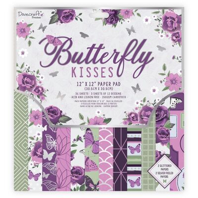 Dovecraft Premium Butterfly Kisses FSC 12x12 Paper Pack