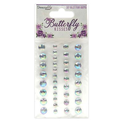 Dovecraft Premium Butterfly Kisses Adhesive Glitter Gems