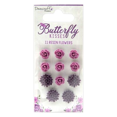 Dovecraft Premium Butterfly Kisses Resin Flowers