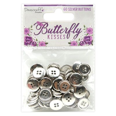 Dovecraft Premium Butterfly Kisses Metallic Buttons