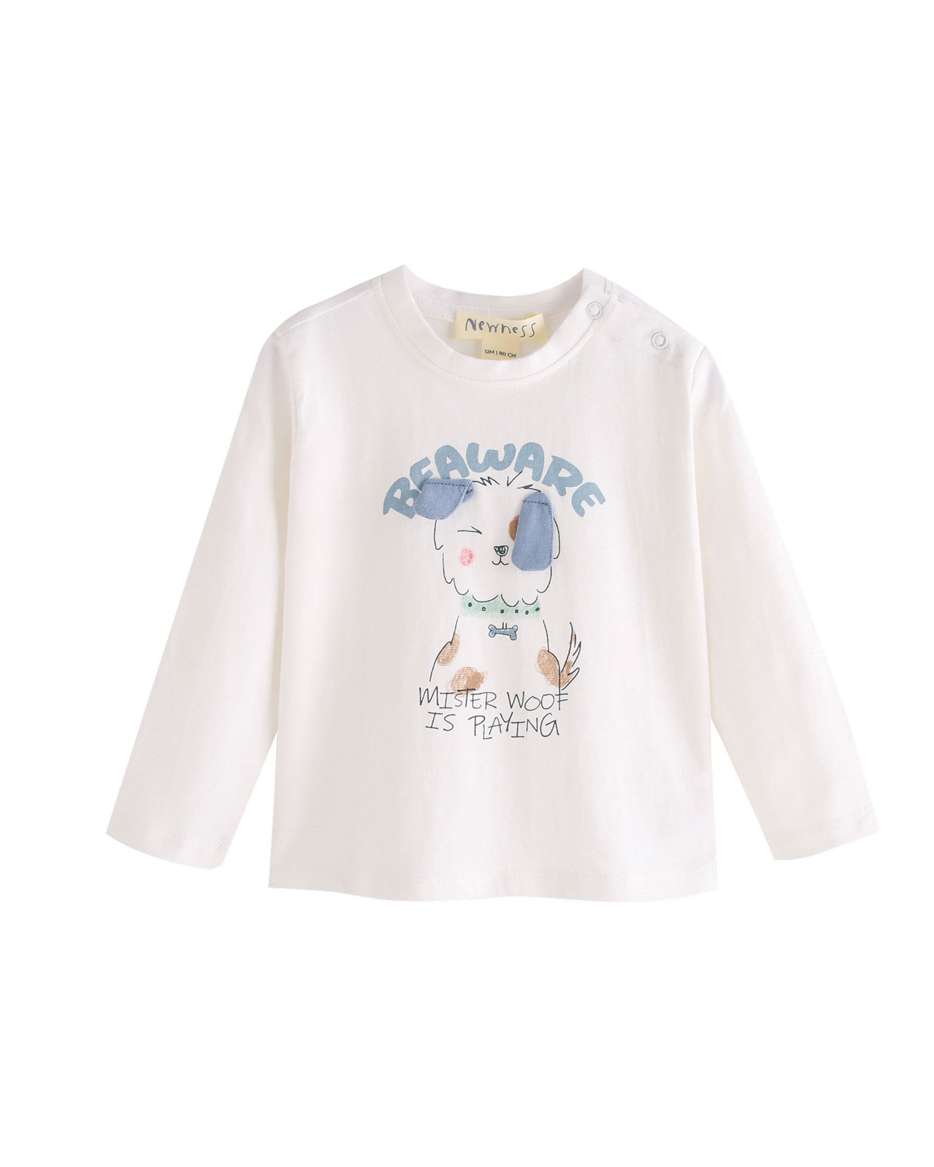 Camiseta punto, cuello redondo, M/L y est,6-24M,BBI66029