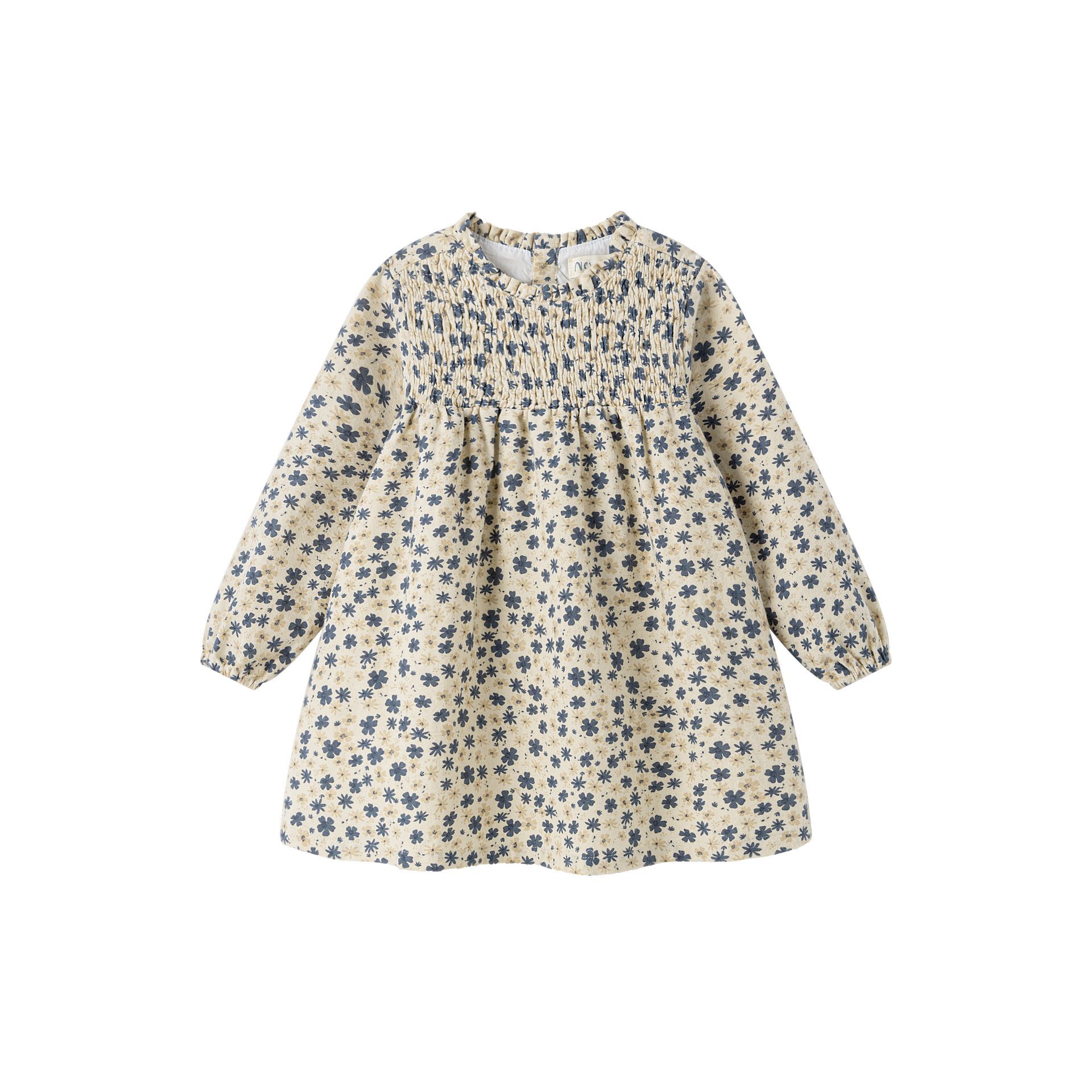 Vestido floral M/L, falda fruncida,3-9Y,JGI96761
