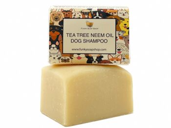 Shampooing pour chien à l'arbre à thé et à l'huile de neem, 100 % naturel et fait à la main, 1 barre de 65g 1
