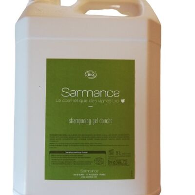 Organic vines shower gel shampoo - Can 5 L
