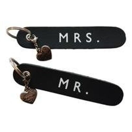 Set of key rings MR. and MRS.