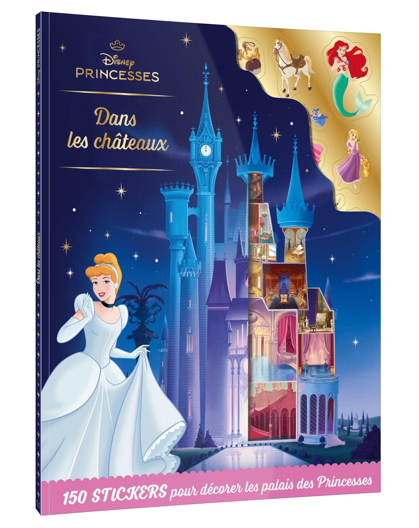 DISNEY PRINCESSES - Dans les châteaux de Princesses - Livre silhouetté avec stickers