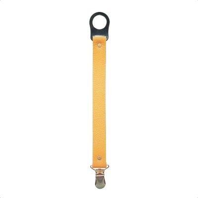 Attache tétine Couleur Ocre jaune - anneau MAM