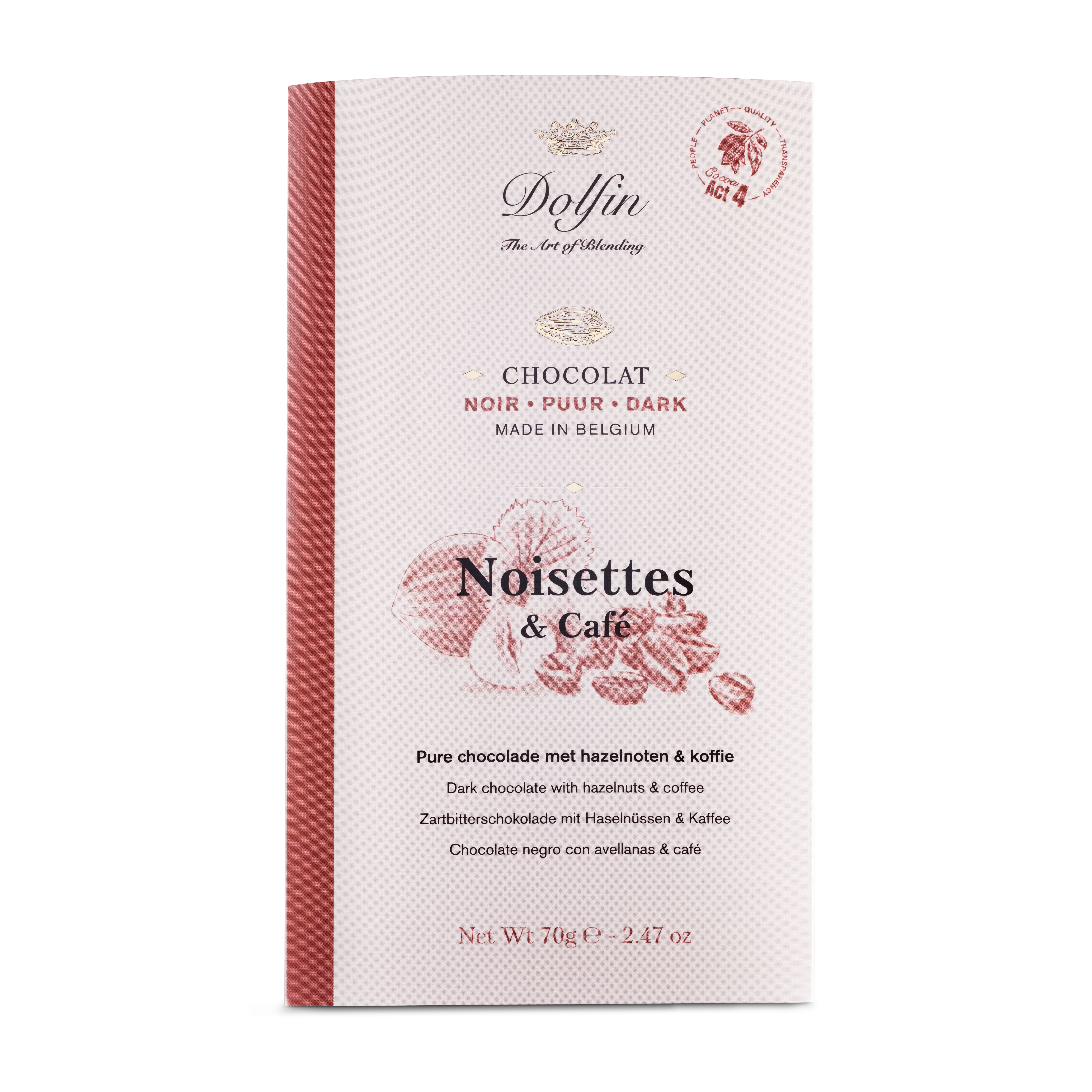 Tablette de Chocolat Noir noisettes & café – 70 g
