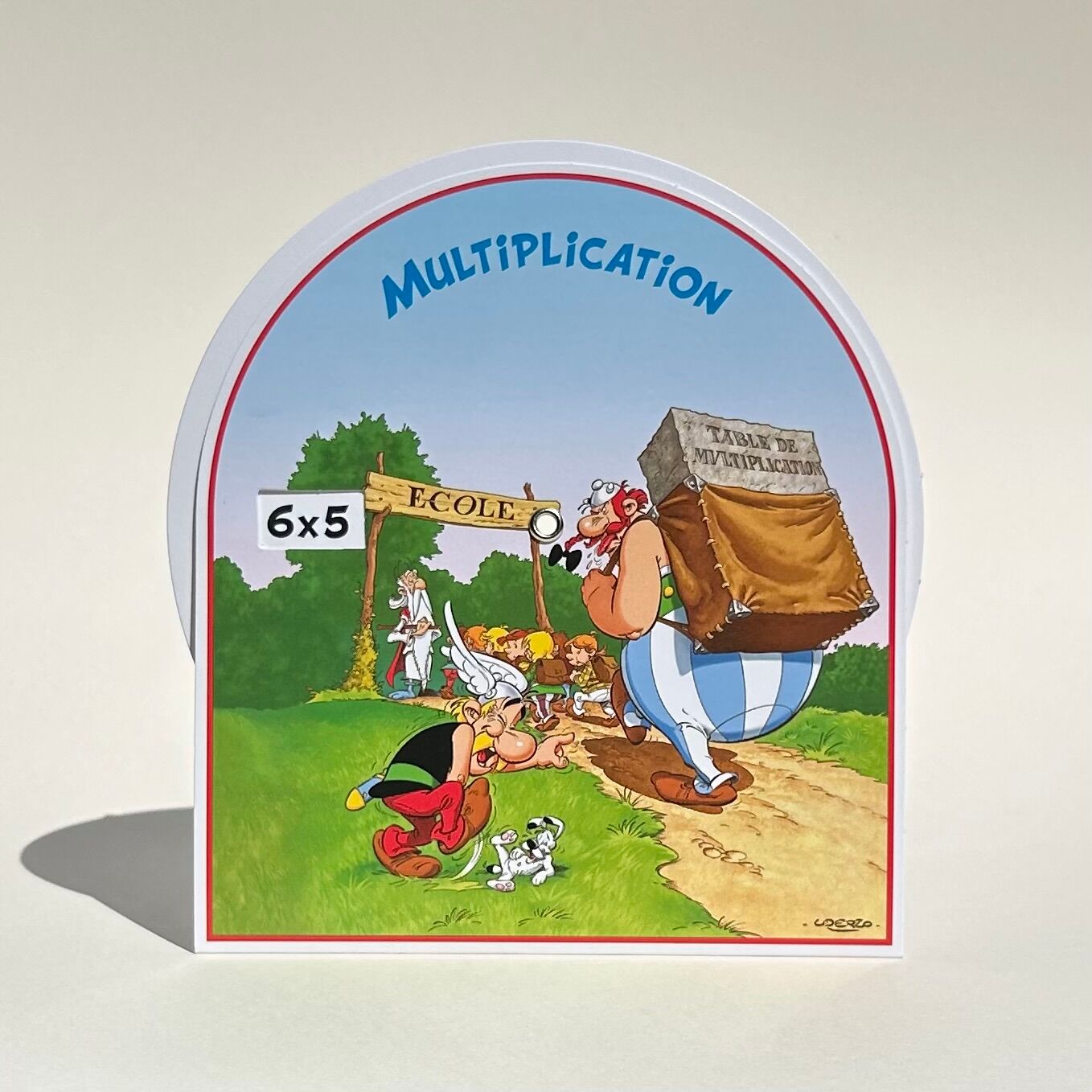 Asterix-Multiplikationsscheibe – Obelix und sein Schulranzen