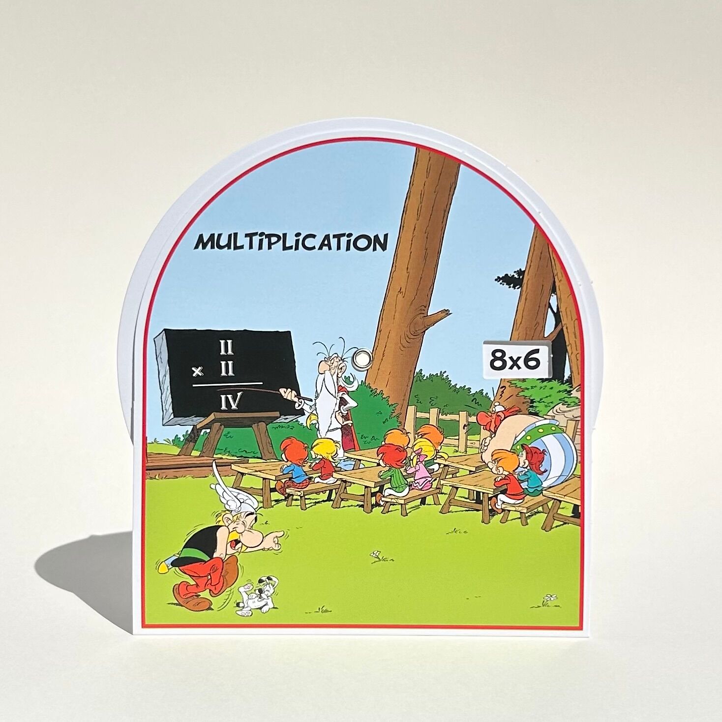 Asterix-Multiplikationsscheibe – Obelix in der Schule
