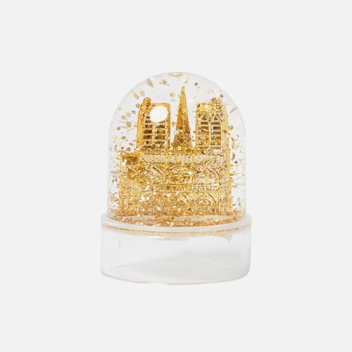 Mini boule à neige Notre-Dame dorée