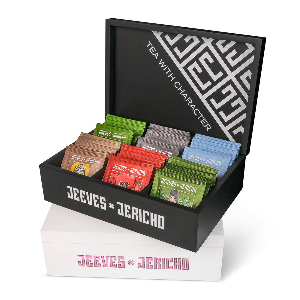 Wooden 6 Compartment Enveloped Teabag Dispenser Box