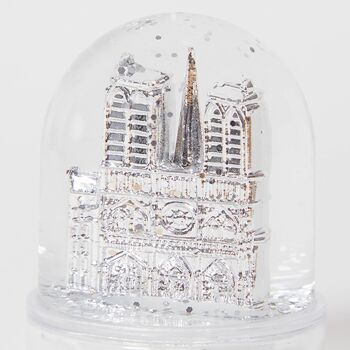 Mini boule à neige Notre-Dame argentée 2