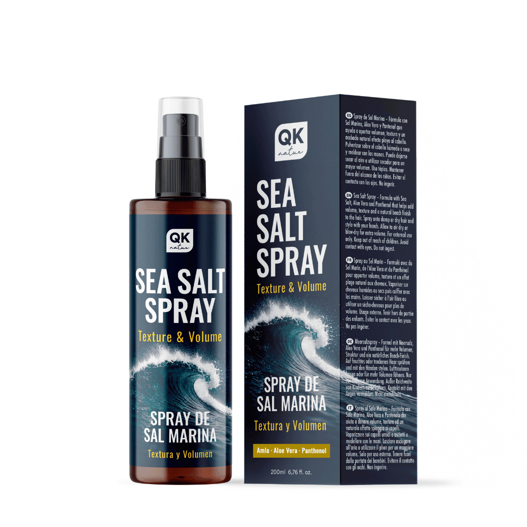 QKnatur Sea Salt Spray for Hair, Natural Texture and Volume, 200 ml