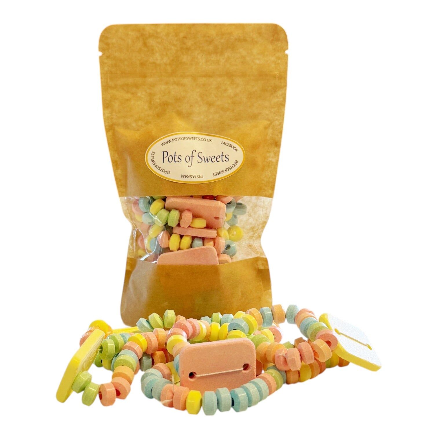 Pouch of 5 Candy Watches on Elastic String