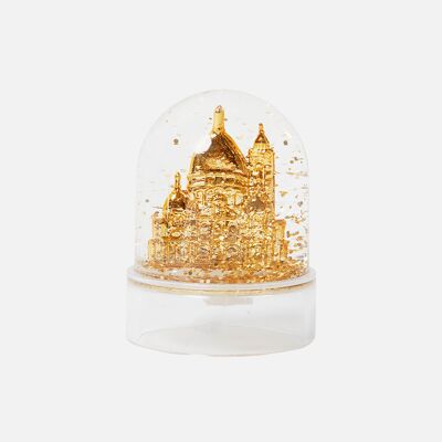 Mini globo di neve con cuore sacro dorato
