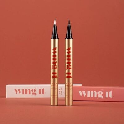 Stick with me™ - schwarz-braunes selbstklebendes Eyeliner-Set