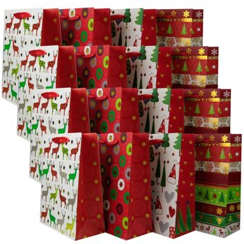 Grands sacs-cadeaux de Noël [12 Pack] 26x32x12cm Sac-cadeau de Noël 1