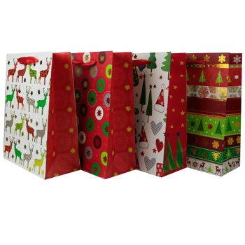 Grands sacs-cadeaux de Noël [12 Pack] 26x32x12cm Sac-cadeau de Noël 8