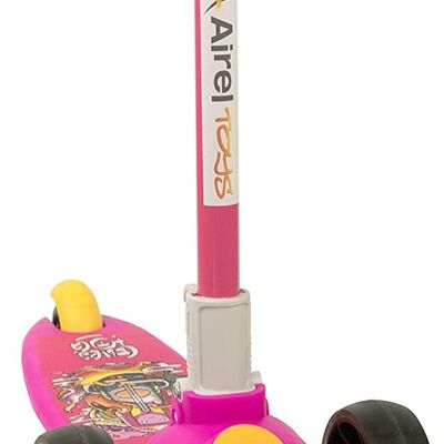 AirelKinderroller 3 bis 6 Jahre | Faltbarer Roller | Faltbarer und verstellbarer Roller | Kinderroller mit Beleuchtung | Farbe Pink