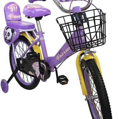 Airel Children's Bikes | Children's Bicycle 3 to 9 years old | Bicycle with Wheels and Basket | Bicycle with Wheels | Colour: Purple