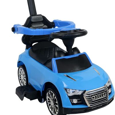 Airel Aufsitzauto | Kindersitzauto | 2 in 1 Rutschauto | Lauflernhilfe für Kinder | Rutscher mit Fußrasten I Farbe Blau