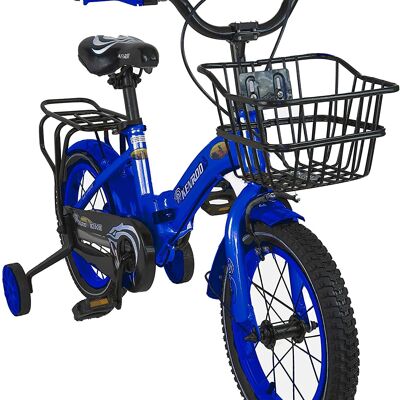 Airel Kinderfahrräder | Kinderfahrrad 4 bis 9 Jahre | Fahrrad mit Rädern und Korb | Fahrrad mit Rädern | Farbe blau