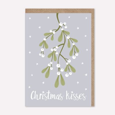 Christmas card  -  Christmas kisses