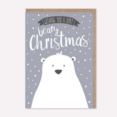 Tarjeta de Navidad - beary Christmas