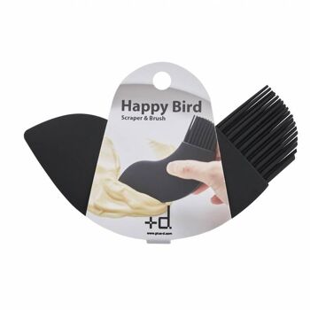 HAPPY BIRD noir - Spatule et pinceau de cuisine 3