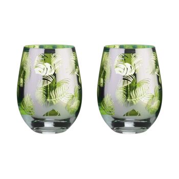 Set de 2 Gobelets Feuilles Tropicales DOF 6